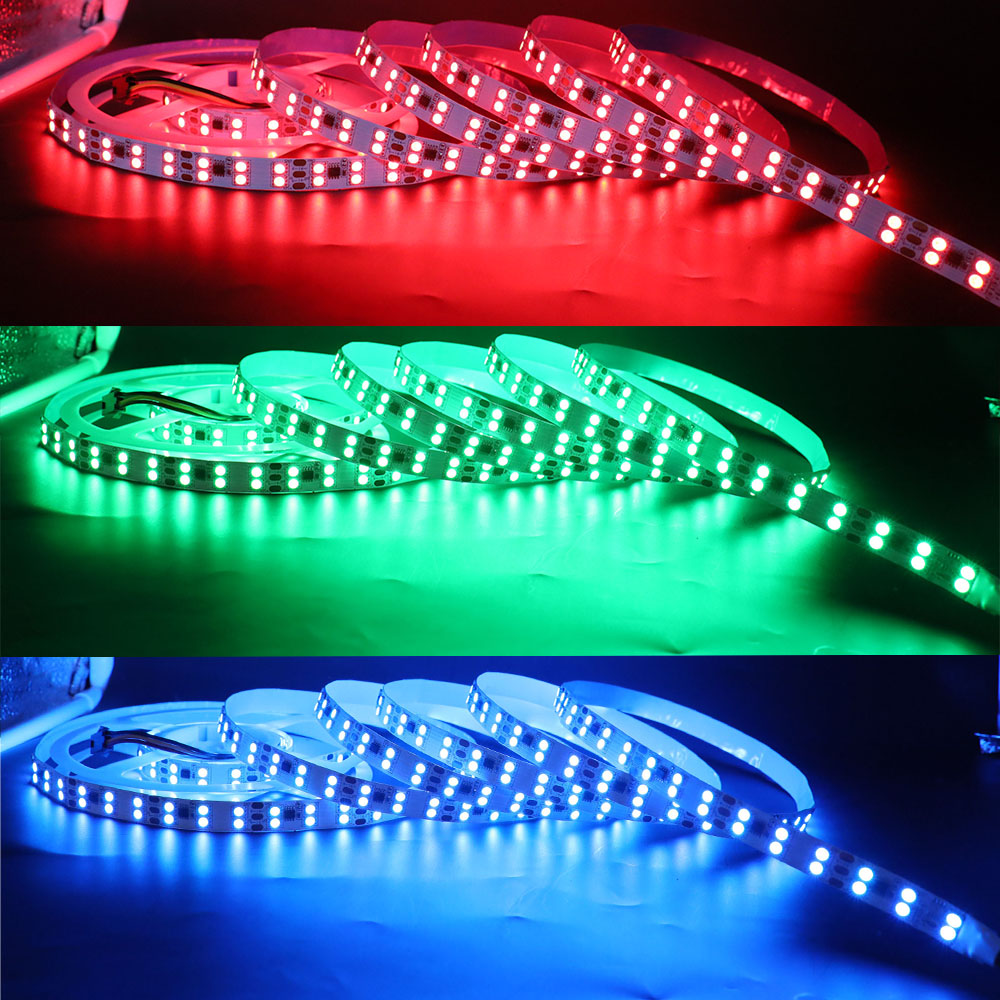 DC12V WS2811 600LEDs Double Row Flexible Addressable Dream Color LED Strip Light - 16.4Ft DC12V WS2811 600LEDs Double Row Flexible Addressable Dream Color LED Strip Light - 16.4Ft